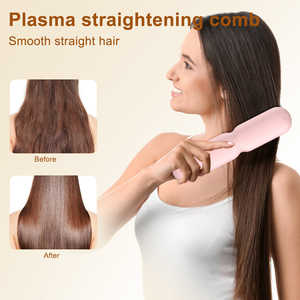 <span class=keywords><strong>Cepillo</strong></span> <span class=keywords><strong>Alisador</strong></span> de Cabello Inalámbrico Recargable con Plasma, 8 Ajustes de Temperatura, Calentamiento Rápido, Anti-Quemaduras - Product Image 2