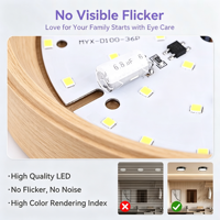 Plafonnier LED encastré ultra-fin à surface ronde, 3 couleurs en 1, pour intérieur, maison, salon, chambre