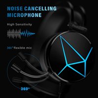 Casque de jeu 7.1 avec basses puissantes, microphone CVC 6.0 ANC AAC ENC, étanche IPX-6, armature équilibrée audiophile, autonomie de 4 à 6 heures