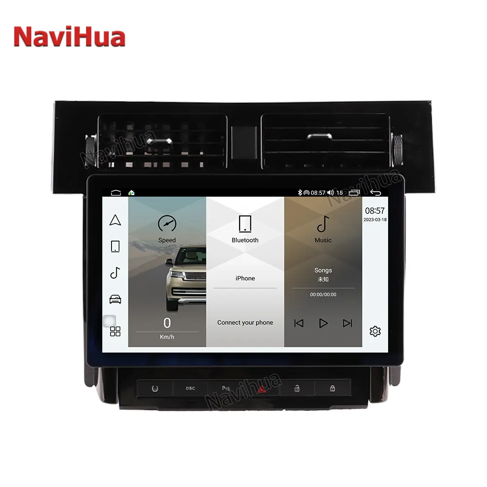 NaviHua 새로운 2023 스타일 13.3 인치 1920*1080 안드로이드 모니터 GPS Navi 시스템 4G SIM 랜드로버 레인지 로버 스포츠 2005-