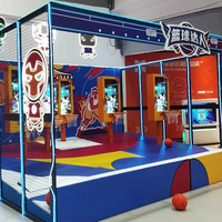 Jeu d'arcade de tir au basket numérique multi-cerceaux personnalisé avec équipement de comptage électronique des scores pour centre sportif intérieur