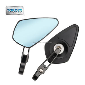 Rétroviseur <span class=keywords><strong>de</strong></span> moto universel à extrémité <span class=keywords><strong>de</strong></span> barre CNC en aluminium verre bleu 7/8 22mm <span class=keywords><strong>guidon</strong></span> pour Honda <span class=keywords><strong>Yamaha</strong></span> Suzuki Kawasaki - Product Image 1