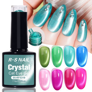 R S Nail Custom 8g Crystal Cat Eye Gel 12 colores Ventas al por mayor Profesional Soak Off Led Uv Gel Nail Supplies Diy Nail Art Beauty - Product Image 1