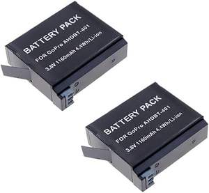 2 baterías + cargador dual para Hero <span class=keywords><strong>4</strong></span> Black AHDBT-401, batería de iones de litio, 3,7 V, 1160mAh, plástico a prueba de polvo - Product Image 4