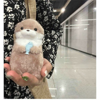 Mignon petite loutre câlin poisson peluche poupée pendentif poupée cadeau mignon fille coeur porte-clés pendentif cadeau créatif