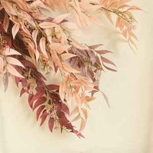 Interior decorativo falso tallo <span class=keywords><strong>de</strong></span> planta verde textura realista hojas <span class=keywords><strong>de</strong></span> <span class=keywords><strong>Salix</strong></span> Rama <span class=keywords><strong>de</strong></span> hojas <span class=keywords><strong>de</strong></span> sauce artificiales - Product Image 2