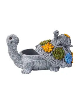 2023 NOUVEAU POLYRÉSINE ANIMAL TORTUE MÈRE ET BÉBÉ PLANTE SUCCULLENTE JARDIN MAISON TABLE CENDRIER DÉCORATIF VACANCES CADEAU