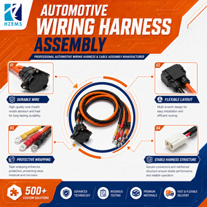 Cabo de Conexão de Bateria para Inversor Solar Automotivo HZEMS de Alta Qualidade, Fio de Cobre Puro, 100% Testado, Fabricante de Dongguan - Product Image 4