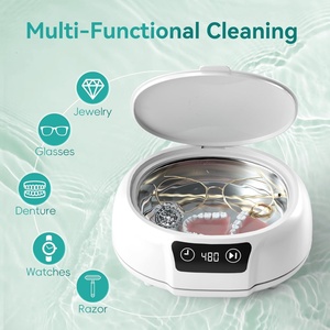 New Souncrise 700ml 48KHz 18W Ultrasonic Stainless Steel Jewelry Cleaner Digital Timer for Dentures Glasses Household Essentials - Product Image 2