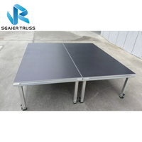 Scène portable en aluminium non soudée 1x2m pour concert, plateforme de scène pour événement