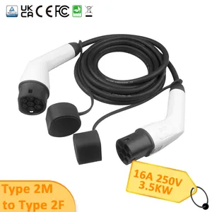 32A Type 2 To Type 2 Ev Charging Cable Auto Electronics 10m 22kw Ev Cable For Evse Three Phases