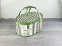 Panier en bambou pliable pliable, panier en bambou pour légumes, fruits, œufs et fruits de mer, boîte-cadeau Portable pour le nouvel an chinois, bon marché