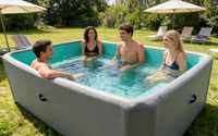 Grande piscine gonflable avec siège intégré pour les loisirs en plein air