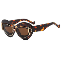 Dernières lunettes de soleil de marque de luxe à la mode, lunettes surdimensionnées, verres UV400, lunettes de soleil œil de chat, lunettes de soleil de créateur pour femmes