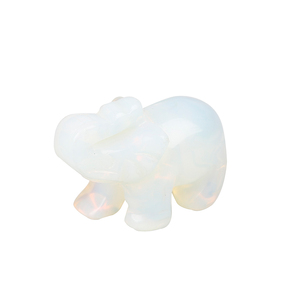 Bianco Giada Scultura del mestiere di Pietra Scolpita Carvingcrafts Elefante di Pietra naturale Mestiere Figurine Per La Decorazione Domestica - Product Image 3