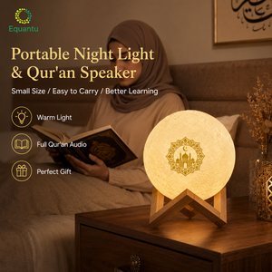 Equantu Muslim Moon Quran <b>Speaker</b> SQ168 Full Quran 8GB TF Card 17 Languages App Remote Control <b>LED</b> Color Light Quran Player - Product Image 2