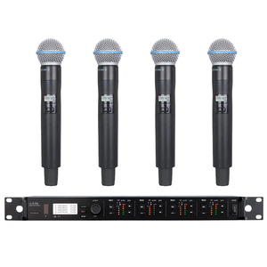<span class=keywords><strong>Micrófono</strong></span> <span class=keywords><strong>Inalámbrico</strong></span> UHF Profesional ULXD4Q de Doble Canal BETA58A SM 58 Ksm8/9, <span class=keywords><strong>Micrófono</strong></span> de Mano y de Solapa para Iglesia - Product Image 1