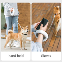 Elecpet 3M Laisse de traction rétractable LED automatique rechargeable flexible pour chien chiot chat pour grands chiens