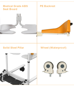 Silla de Ruedas ascensor reposapiés cómoda transferencia de la silla de ruedas con baño de asiento de inodoro de acero económica transporte sillas de ruedas - Product Image 4