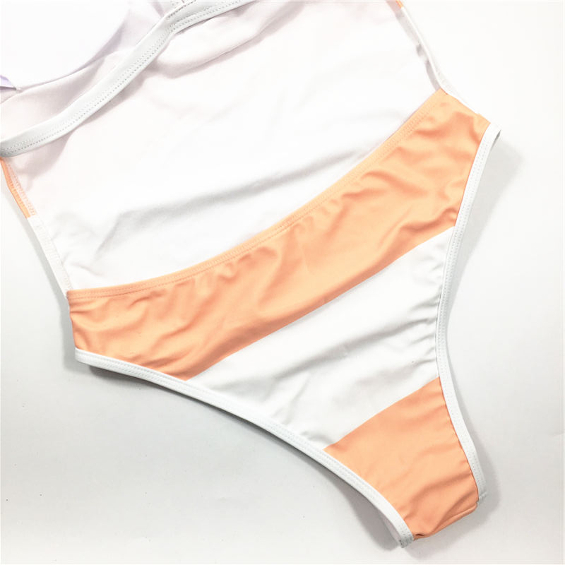 2021 White red striped printing hot sale sexy bikini