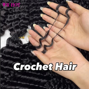 Extensions de <span class=keywords><strong>cheveux</strong></span> humains au crochet de haute qualité, mèches de <span class=keywords><strong>cheveux</strong></span> brésiliens Remy non tissées, boucles au crochet, sans trame, fournisseur - Product Image 1