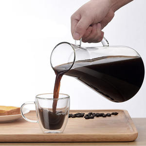 Caffettiera a freddo in vetro con filtro in acciaio inossidabile portatile resistente al calore 1.6L ad alta capacità - Product Image 5