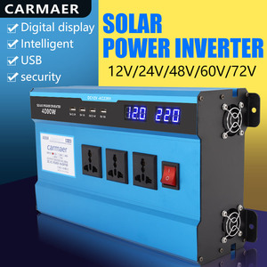 Inversor de Corriente <span class=keywords><strong>KME</strong></span> con Cargador USB de 4 Puertos, Pantalla de Voltaje, CA 110V/220V, Onda Sinusoidal Modificada, 2200W 3000W, para Aire Acondicionado - Product Image 4