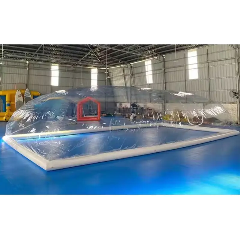 popular transparent inflatable bubble tent clear air plastic dome inflatable pool air dome cover inflatable pool dome