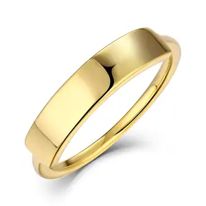 High End Jewelry Fine Polished Sliver 925 Jewelry Ring 18K Gold Couple Women Wedding Bands Party Engagement Birthday Gift Ring