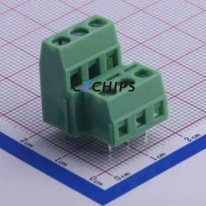 KF127A-5.0-2*3P Screw Terminal Block Through hole Component (THT),P=5mm Connector 2x3P 5mm Green Through Hole - Product Image 1