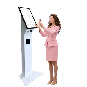 เครื่องพิมพ์ความร้อน NFC ขนาด 15 21 24 27 นิ้ว พร้อ<span class=keywords><strong>ม</strong></span>เครื่องสแกน QR แบบตั้งพื้น สำหรับคีออสก์ชำระเงินด้วยตนเองในร้านอาหาร โซลูชั่นการชำระเงินอย่างรวดเร็ว - Product Image 1