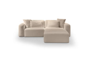 أريكة مقطعية عصرية طراز <span class=keywords><strong>2025</strong></span> من القماش الإيطالي مع مسند أقدام، أثاث منزلي لغرفة المعيشة أو الشقق أو الفنادق - Product Image 4