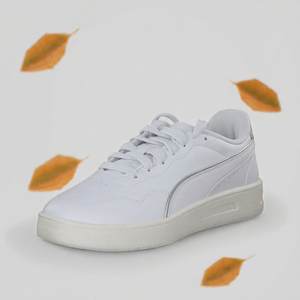 White Lace Up Casual <b>Sneakers</b> Platform <b>Shoes</b> Round Toe Rubber Outsole for Women Daily Wear - Product Image 2