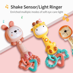 Nouveau jouet musical sensoriel pour nouveau-né : hochet à motif girafe/lapin/ours/lion, jouet de dentition et hochet éducatif précoce pour bébé - Product Image 4