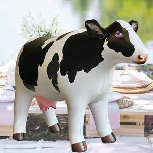 Juguete de Peluche Inflable de Vaca para Niños, Material de PVC Impermeable, Plegable y Portátil, Decoración del Hogar, Regalo Perfecto para la Familia y las Fiestas - Product Image 1