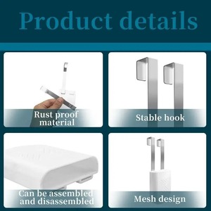 Support de tablettes nettoyantes pour réservoir de toilettes, organisateur suspendu pour tablettes de cuvette, support universel pour nettoyant WC - Product Image 6