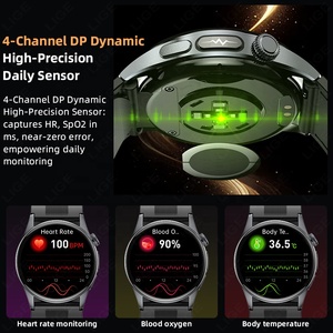 Reloj Inteligente BWS200 con Medición de Presión Arterial, Brazalete Inflable, NFC, Transmisión de Voz, Atención Remota, Compartir Datos, Temperatura Corporal, Recordatorio de Llamadas - Product Image 4