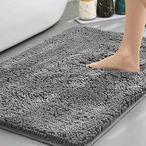 Tapis d'entrée absorbant pour chiens et chats, tapis de porte, entrée, séchage rapide, chenille lavable, caoutchouc, cage, lit, tapis antidérapant pour animaux de compagnie - Product Image 5