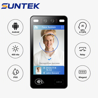 Machine de contrôle d'accès Android 8 pouces Open SDK en alliage d'aluminium avec modules personnalisables et reconnaissance faciale IA SUNTEK FA8