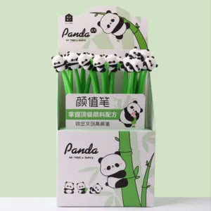 promotion gift cute panda animal gel pen kawaii shaking shaking gel pens with writing pen supplier