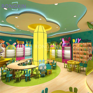 Ensemble de meubles de crèche moderne pour enfants, table et chaises pour bébé avec étagères flottantes, application scolaire, fournitures décoratives - Product Image 1