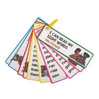 Jeu de cartes éducatives personnalisé écologique pour bébés, jeu d'apprentissage de l'anglais, jeu cognitif, cartes flash en papier avec anneau