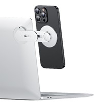 Support de téléphone portable magnétique en alliage d'aluminium à fixation latérale, hauteur réglable, pliable, poignée flexible pour ordinateur portable et voiture