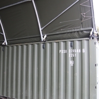 Abri en arche pour conteneur de 8 m de large, sans fondation au sol, imperméable, résistant aux UV, en PVC, pour entrepôt extérieur, auvent pour conteneur maritime