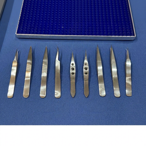 Juego de Instrumentos de Microcirugía, Instrumentos Quirúrgicos Microquirúrgicos Manuales con Bandeja de Esterilización, 14 Piezas, Acero Inoxidable Reutilizable, CE - Product Image 3