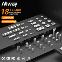 ALLWAY Lámpara Empotrable LED COB de 2W 3W 5W 7W, Foco Moderno Antideslumbrante, Mini Downlight Empotrable, Foco LED de Superficie