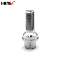 HRmin Pernos de Rueda para Automóvil de Titanio Grado 5 Ti-6Al-4V, Color Plata, 17mm Hex R14, M14x1.5x35mm