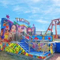 Giostra Disco TAGADA da 24 Posti, Attrazione per Parchi Divertimento, Piattaforma Girevole Danzante per Disco, in Vendita