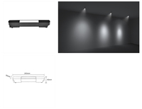 Projecteur LED sur rail 10W 20W 30W, CRI élevé 93, SMD, faisceau large diffusé 120 ° Boîtier en aluminium pour l'éclairage commercial et de détail