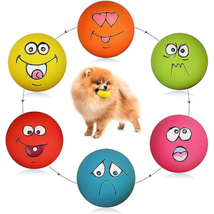 Giocattoli Squeaky a Forma di Cane Sorridente Yaobang, Palline Morbide in Lattice per Cuccioli e Cani di Piccola Taglia, Disponibili - Product Image 1